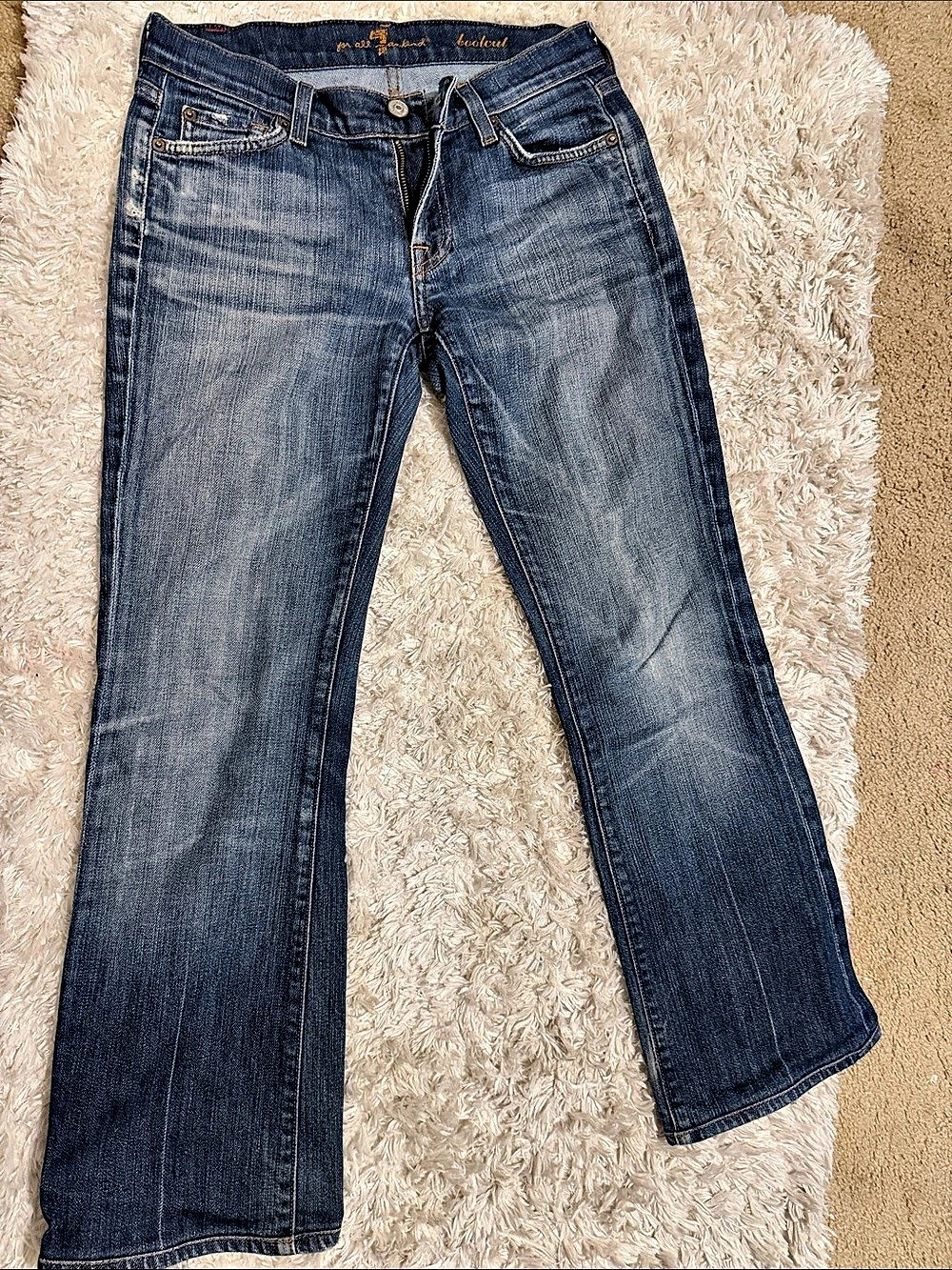 7 for all man kind Boot Cut Jeans Blue Waist 27 inseam 26
